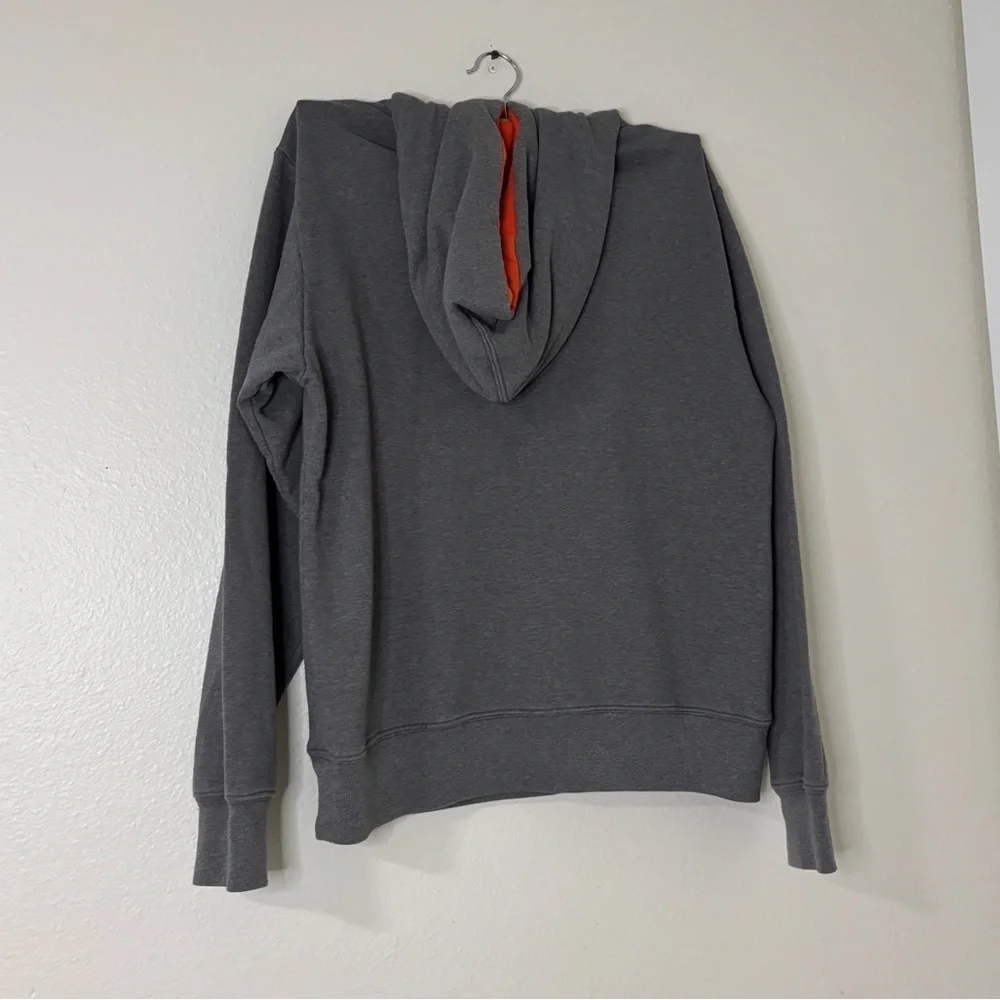 The North Face Men Gray Graphic Front Fleece Hoodie